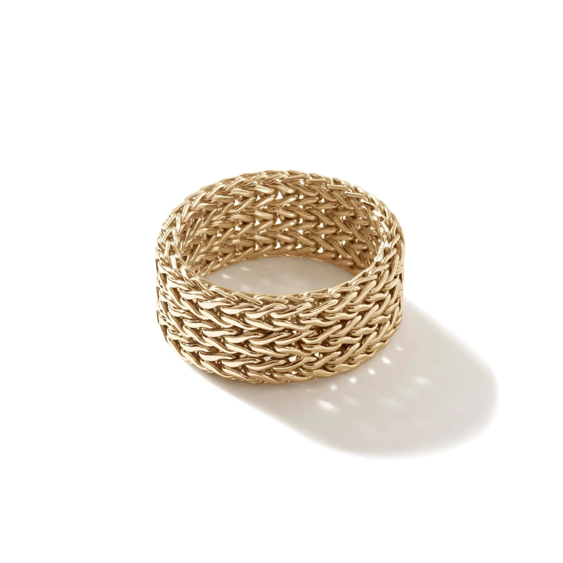 Women John Hardy Soft^Rata Chain Ring, Silver, Gold, Wide