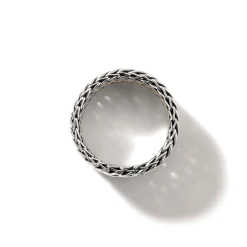 Women John Hardy Soft^Rata Chain Ring, Silver, Gold, Wide