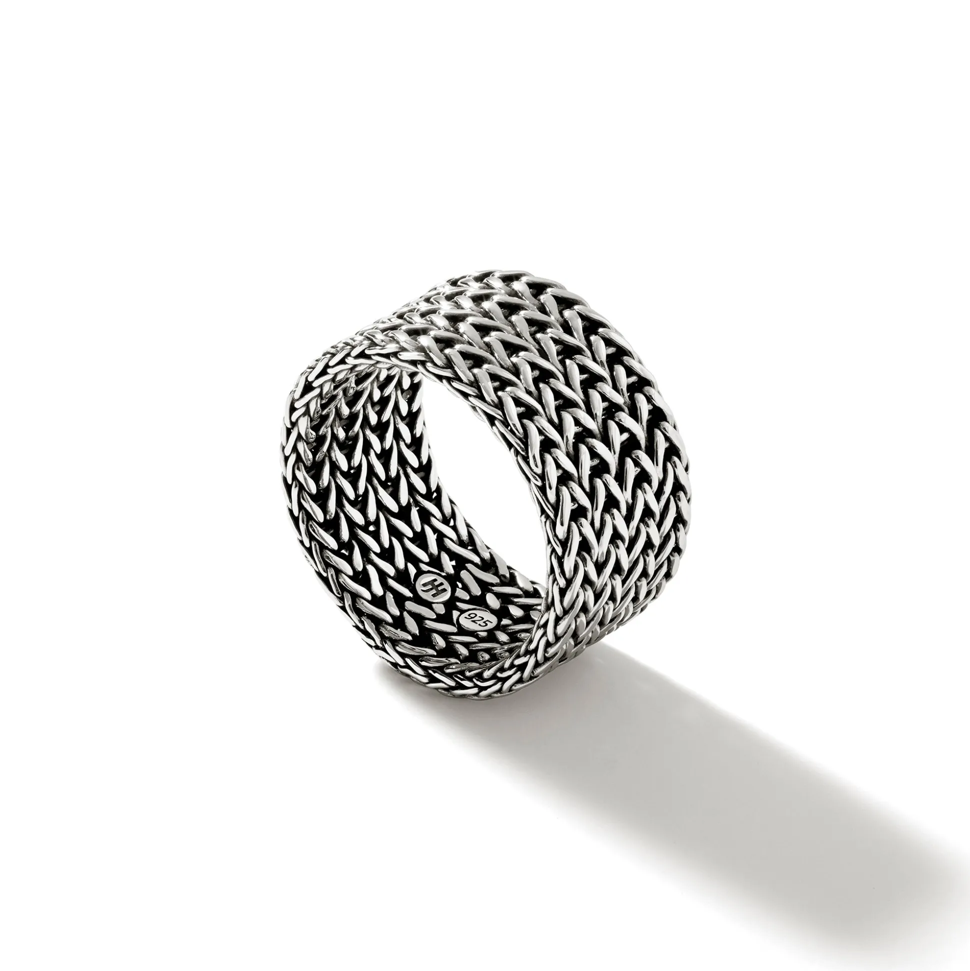 Women John Hardy Soft^Rata Chain Ring, Silver, Gold, Wide