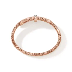 Men John Hardy Cuffs^Spear Flex Cuff, Silver, Gold, Diamonds