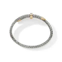 Men John Hardy Cuffs^Spear Flex Cuff, Sterling Silver, Diamonds