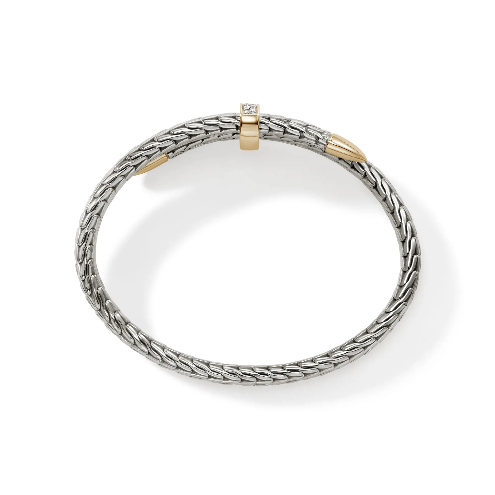 Men John Hardy Cuffs^Spear Flex Cuff, Sterling Silver, Diamonds