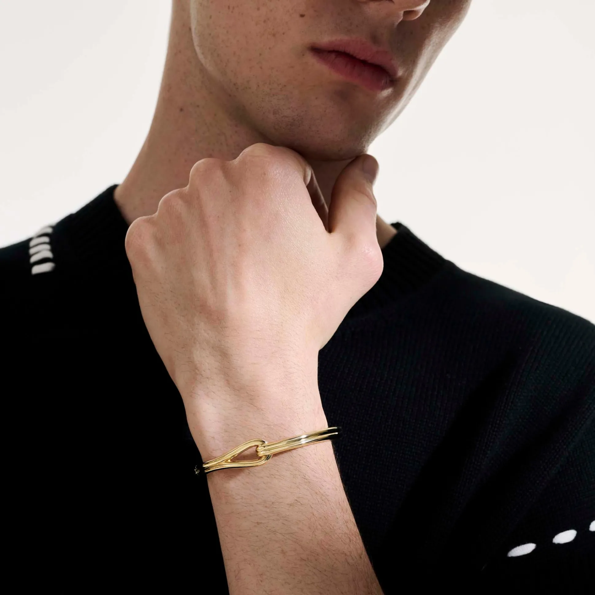Men John Hardy Cuffs^Surf Hinged Bangle, Sterling Silver