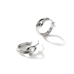 Women John Hardy Statement^Surf Hoop Earring, Sterling Silver, Small