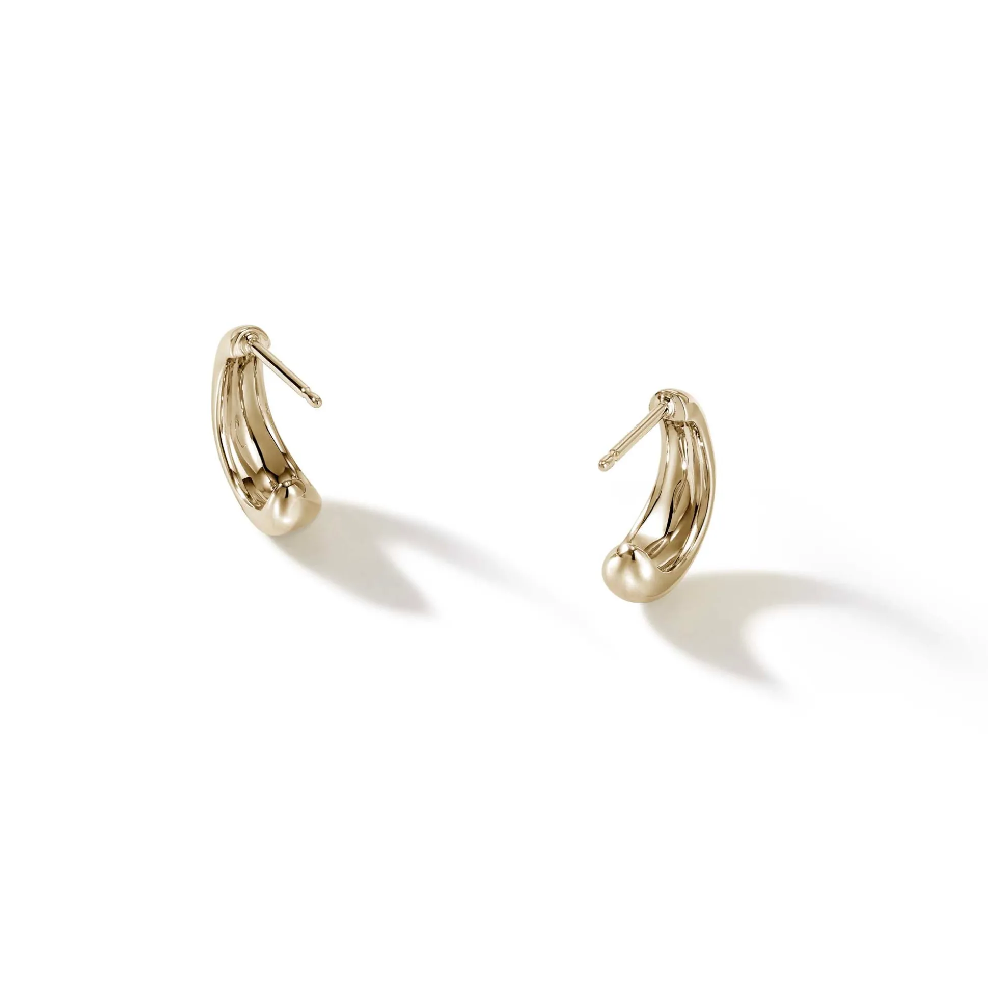 Women John Hardy Hoops^Surf J Hoop Earring, Gold, Diamonds, Small
