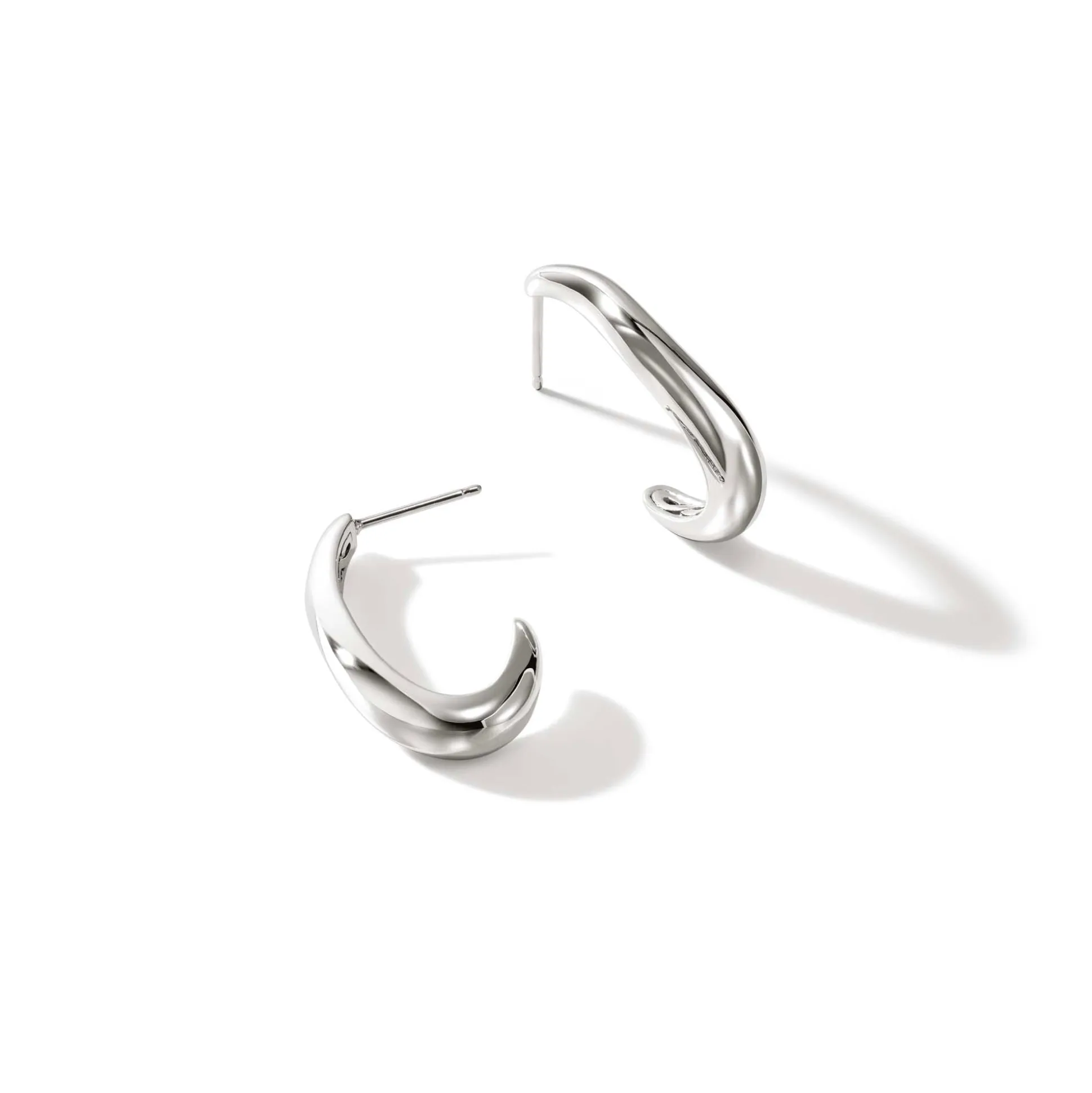 Women John Hardy Statement^Surf J Hoop Earring, Sterling Silver