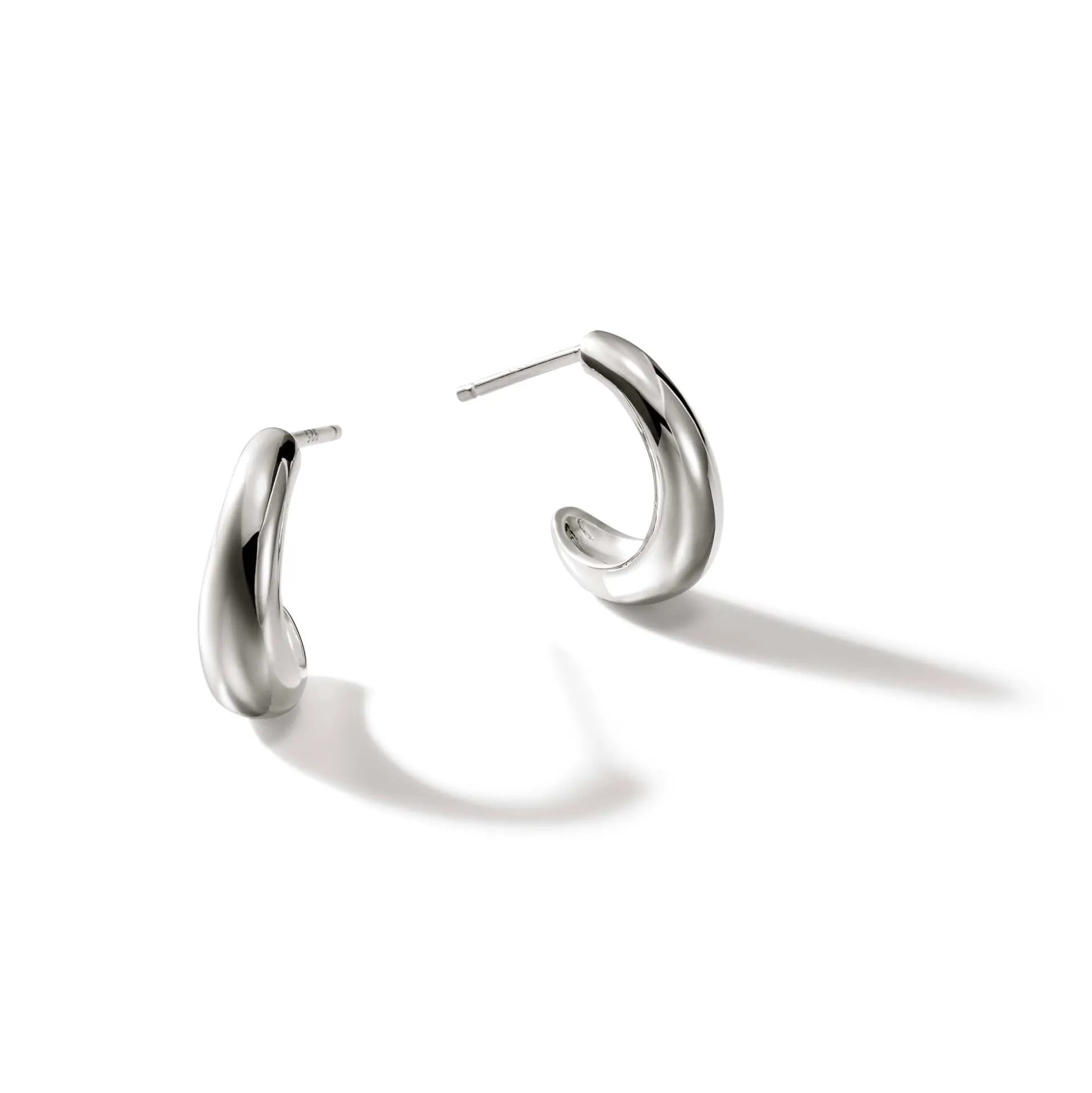 Women John Hardy Statement^Surf J Hoop Earring, Sterling Silver, Small