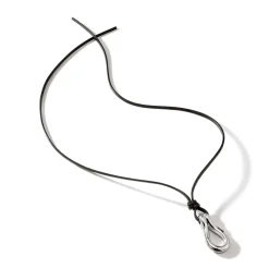 Men John Hardy Tags & Pendants^Surf Pendant Necklace, Silver, Leather