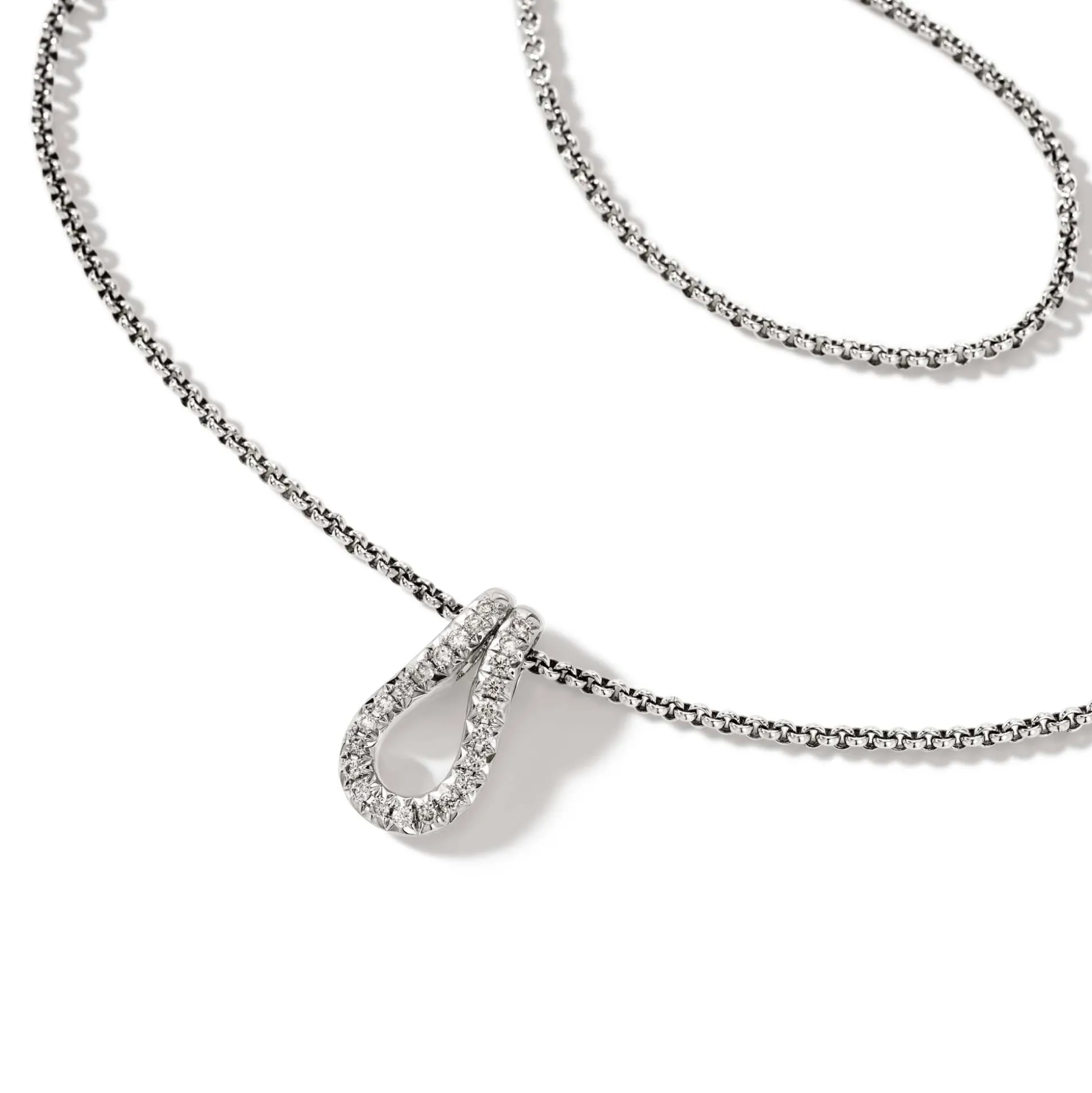 Men John Hardy Tags & Pendants^Surf Pendant Necklace, Silver, Diamonds