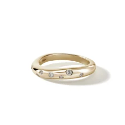 Women John Hardy Bands^Surf Ring, Gold, Diamonds, Slim
