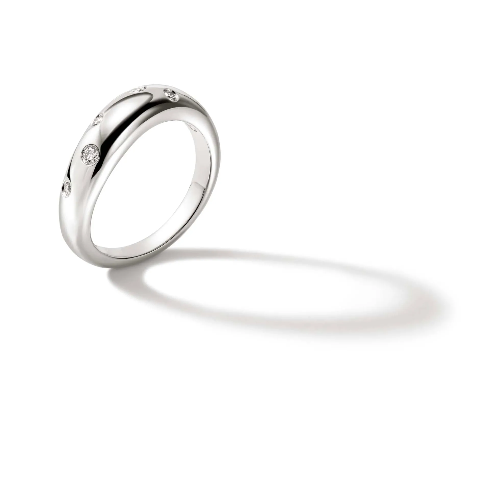 Men John Hardy Bands^Surf Ring, Silver, Diamonds