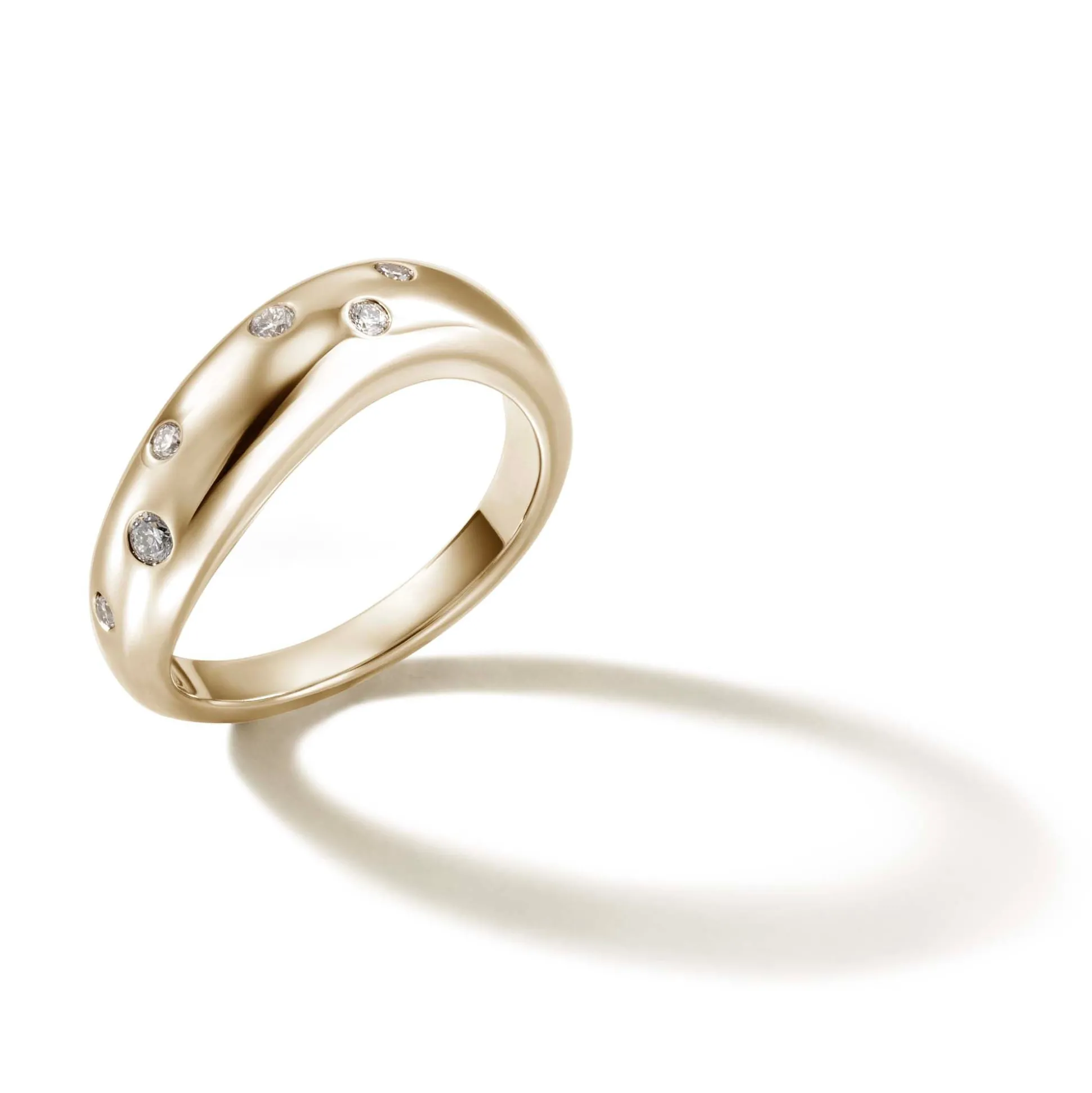 Men John Hardy Bands^Surf Ring, Silver, Diamonds
