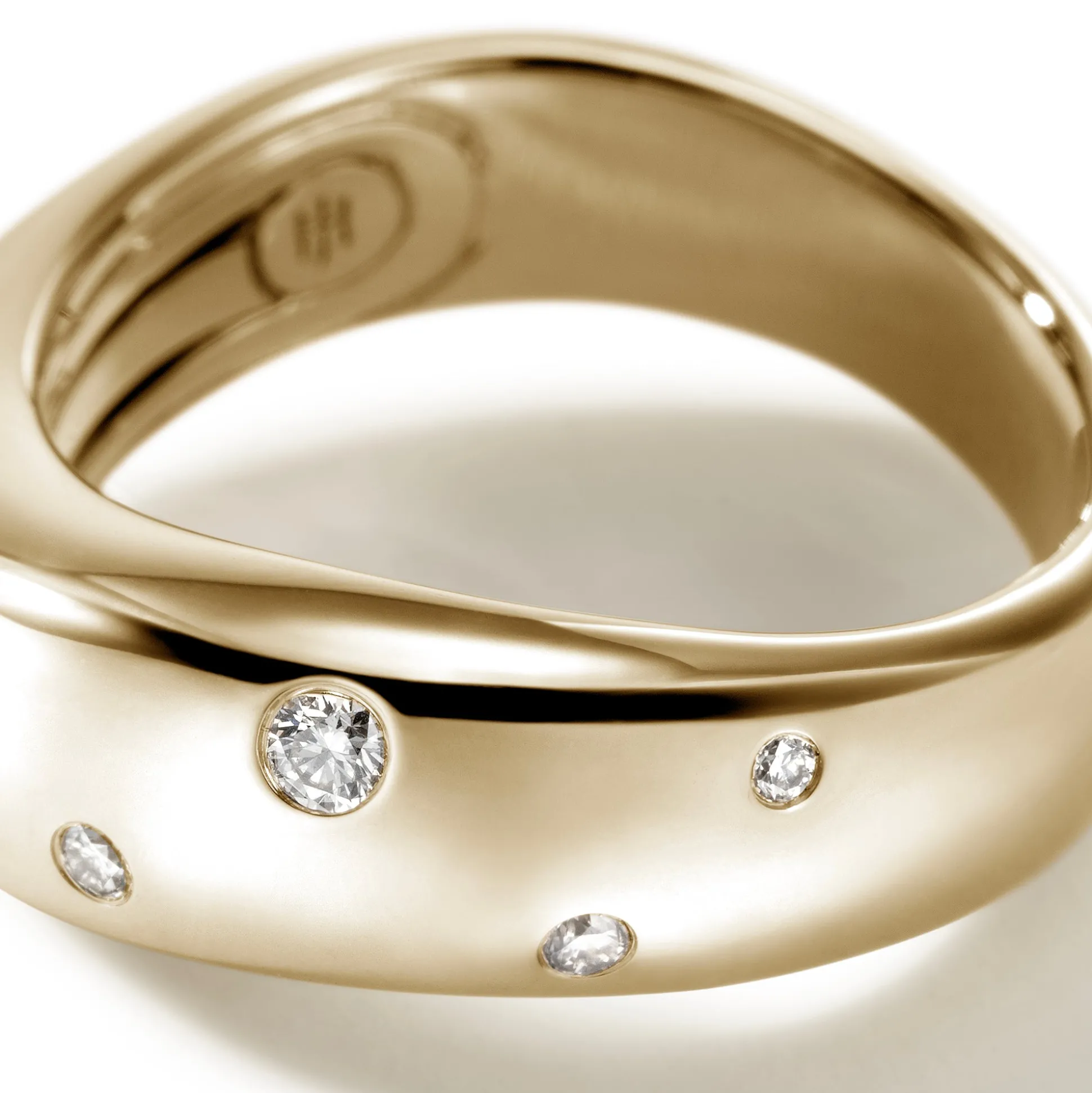 Men John Hardy Bands^Surf Ring, Sterling Silver, Diamonds, Wide