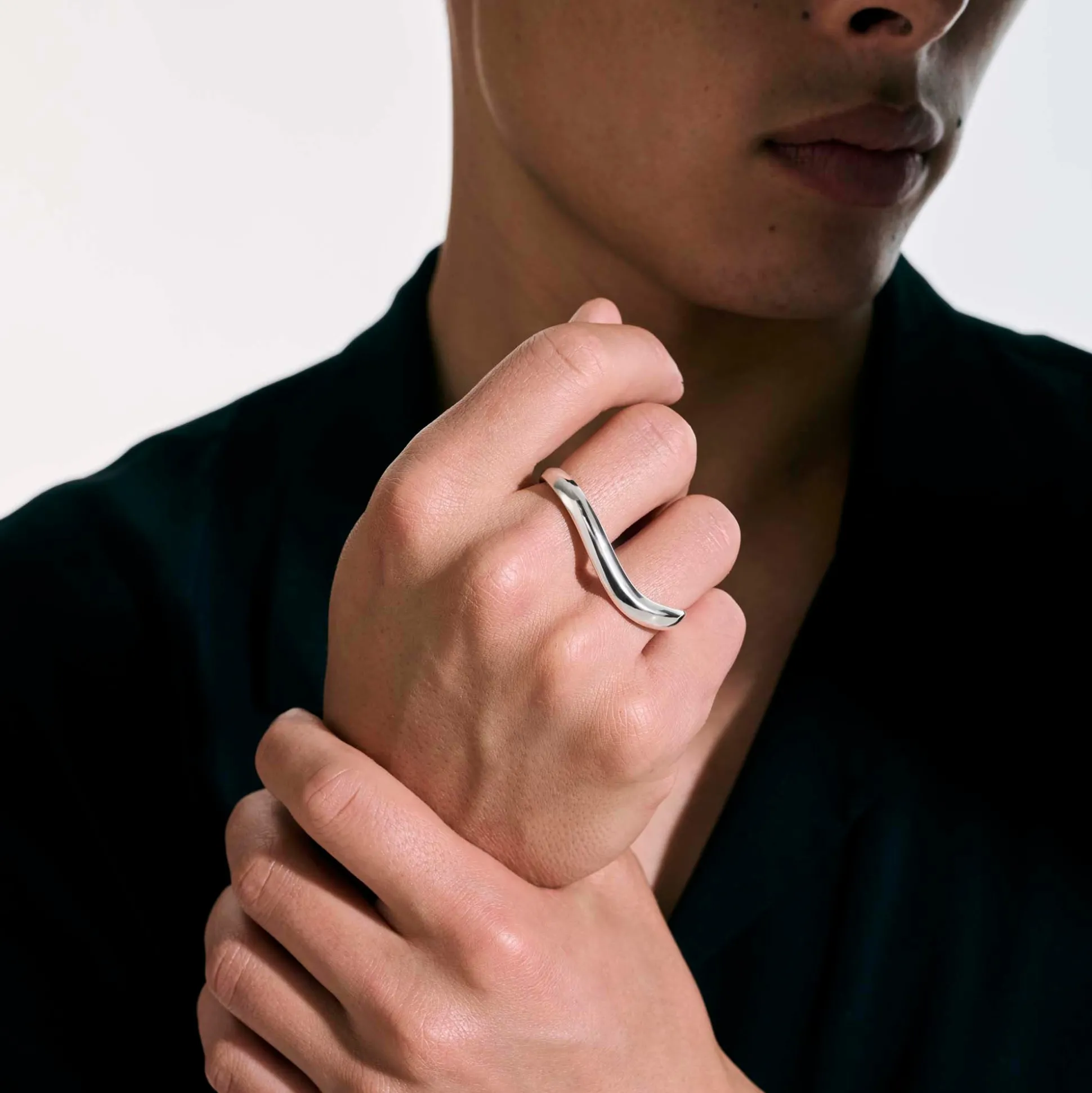 Men John Hardy Bands^Surf Ring, Sterling Silver, Double Finger