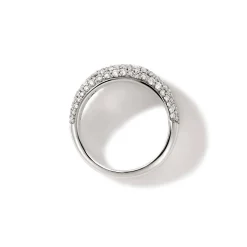 Men John Hardy Bands^Surf Ring, Sterling Silver, Diamonds