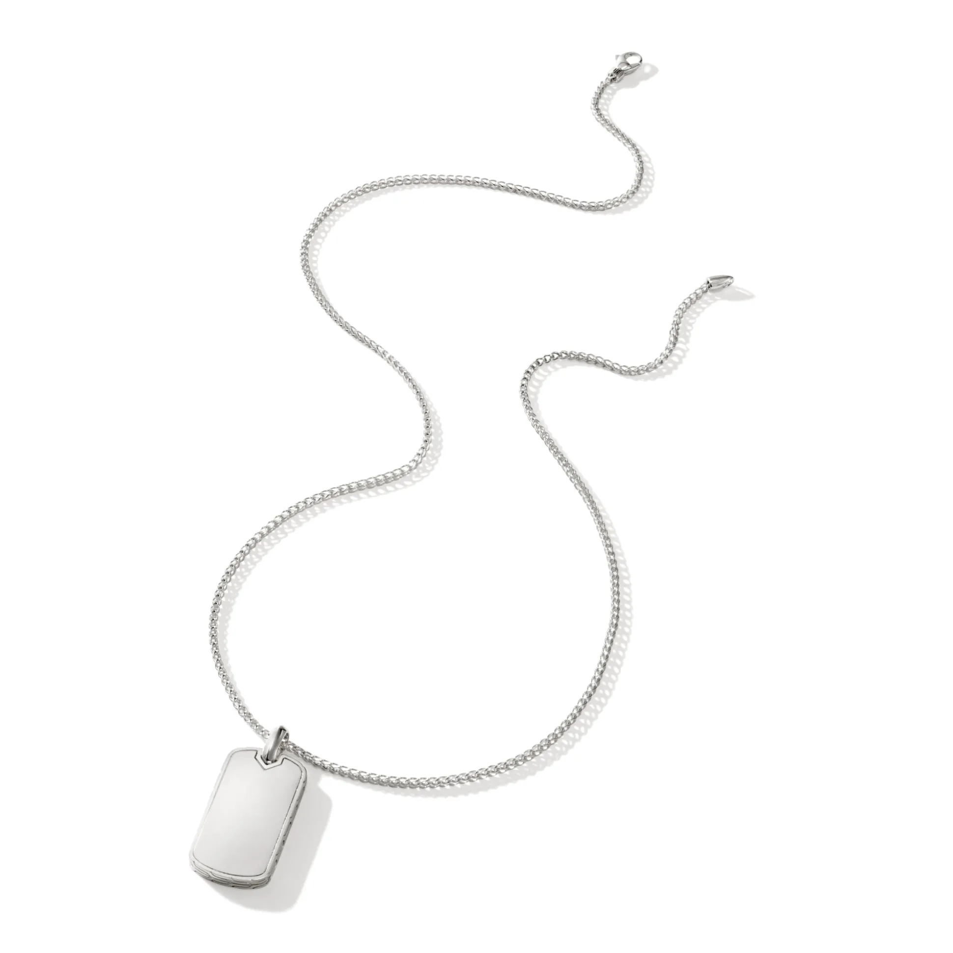 Men John Hardy Tags & Pendants^Tag Pendant Necklace, Sterling Silver, 2Mm