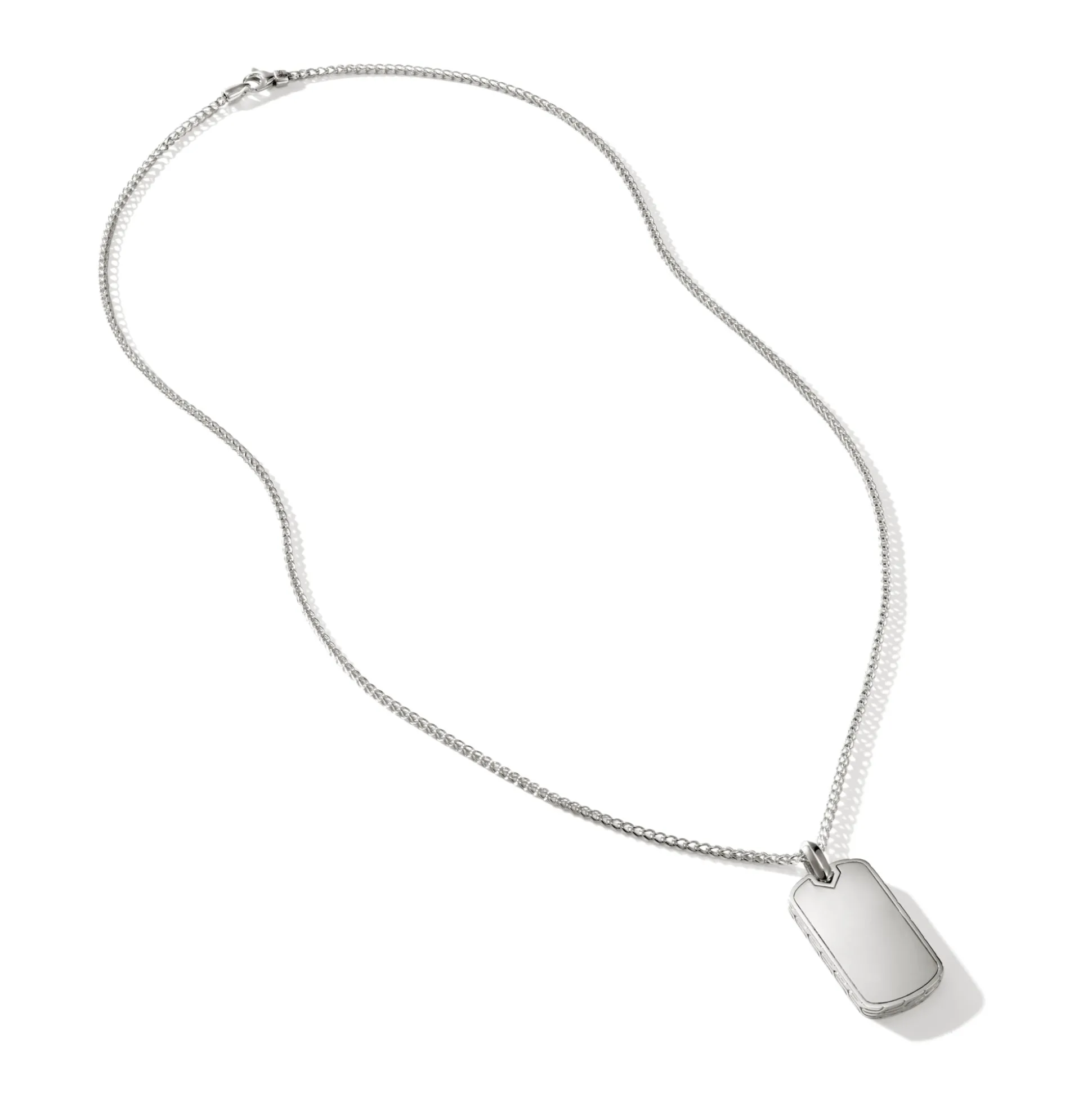 Men John Hardy Tags & Pendants^Tag Pendant Necklace, Sterling Silver, 2Mm